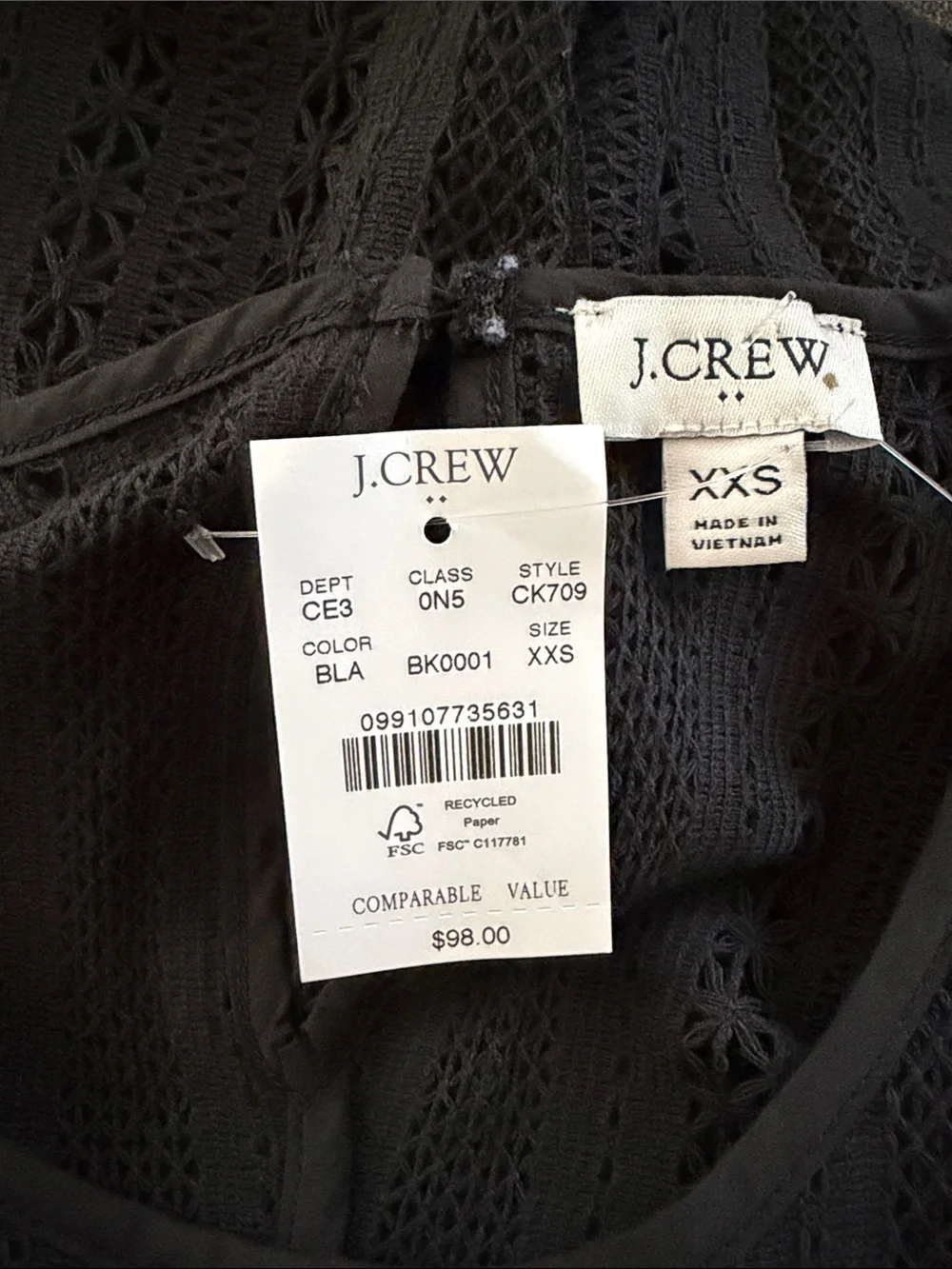 J Crew Factory Crochet Midi Beach dress/Cover-up